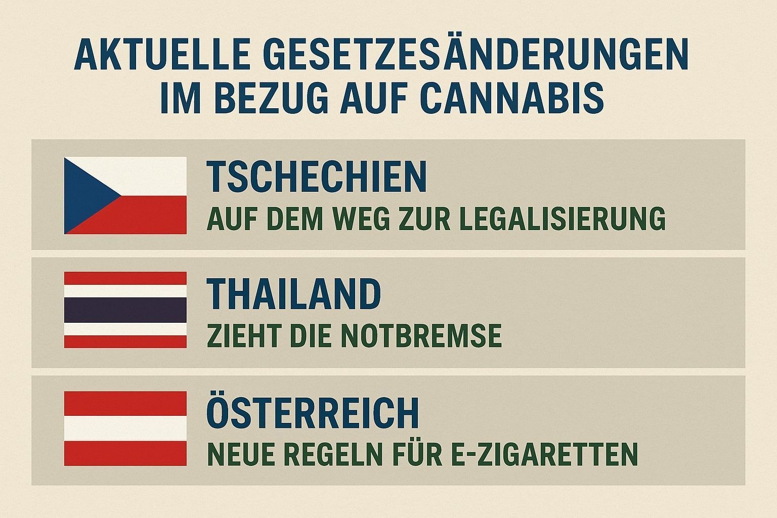 Aktuelle Gesetzesänderungen im Bezug auf Cannabis