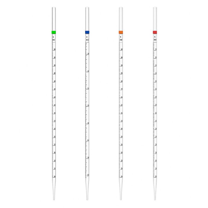 GSHLLO Glas-Pipetten 3 Ml – 4 Stück, Mit Skala, 20 Cm, Für Labor & ätherische Öle