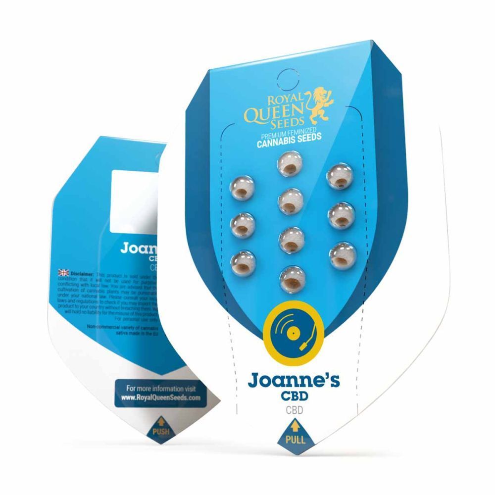 Royal Queen Seeds Joannes CBD feminisierte Hanfsamen Verpackung