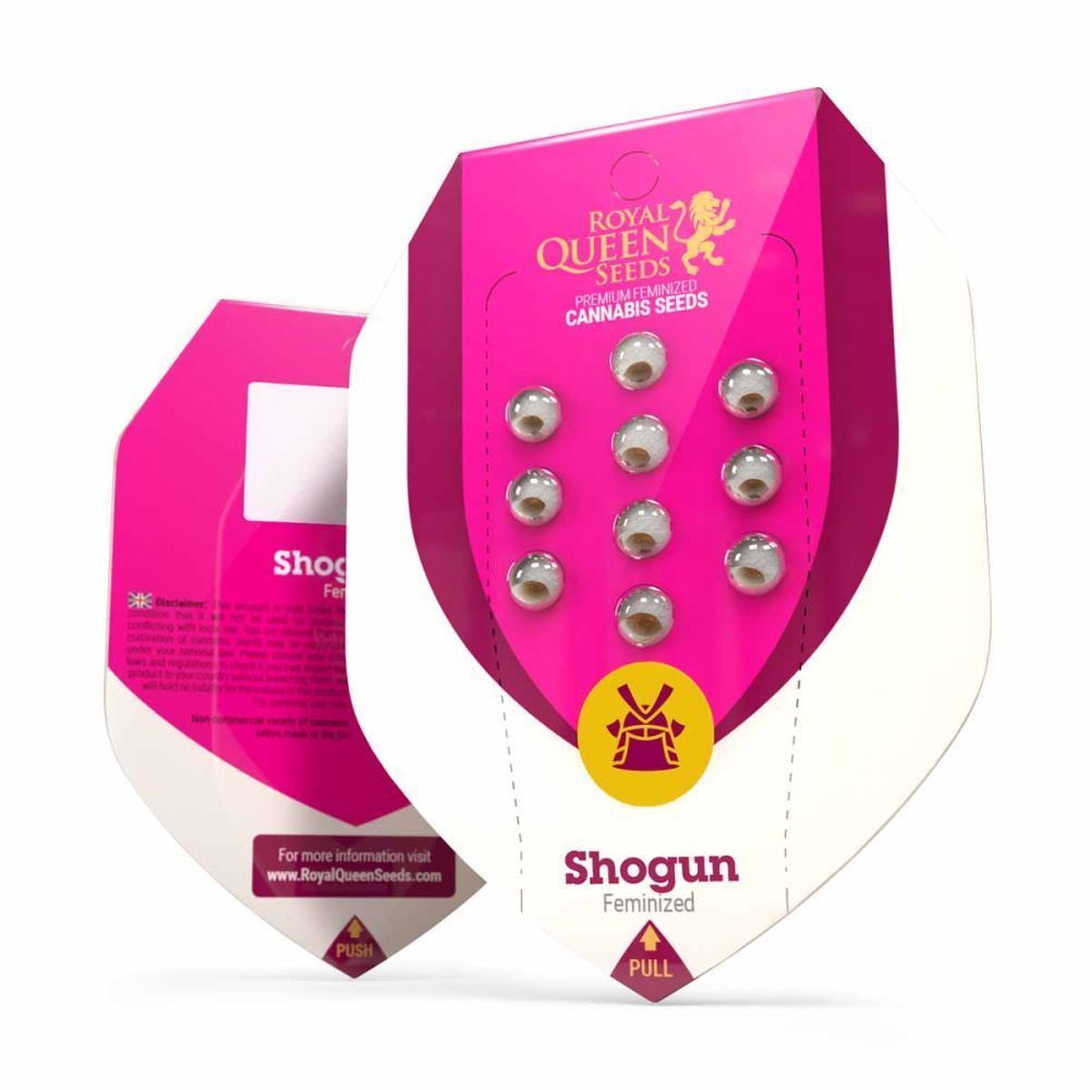 Royal Queen Seeds Shogun feminisierte Hanfsamen Verpackung