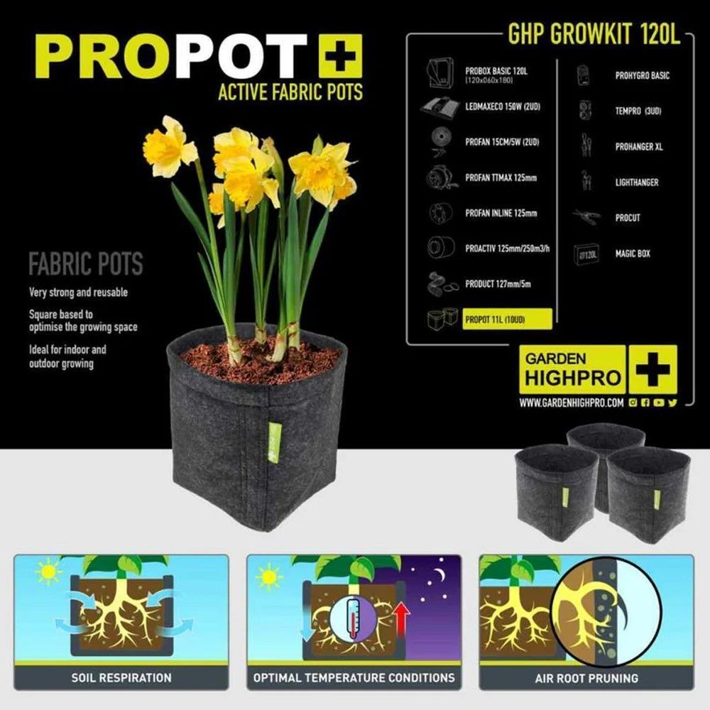 PROPOT 11L Stofftöpfe (10 Stück)