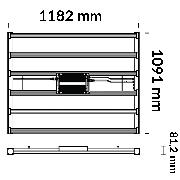 Lumatek Zeus 600 Pro Dimensionen